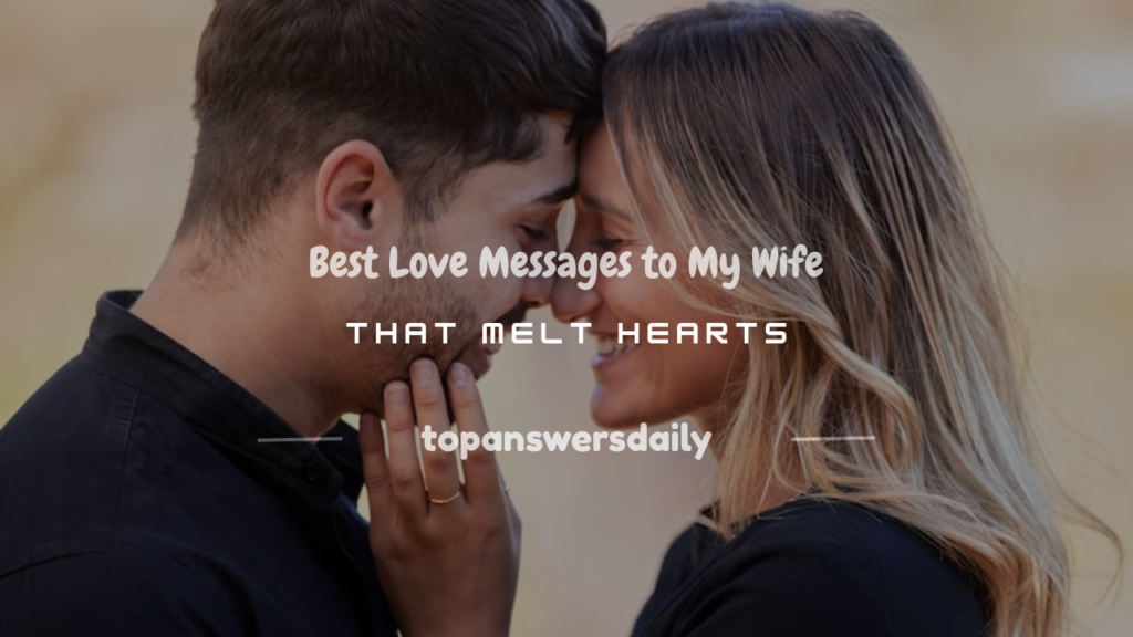 love message to my wife